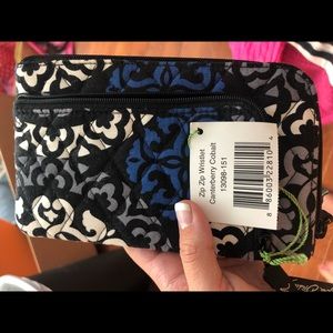 Vera Bradley zip zip wristlet canterberry cobalt